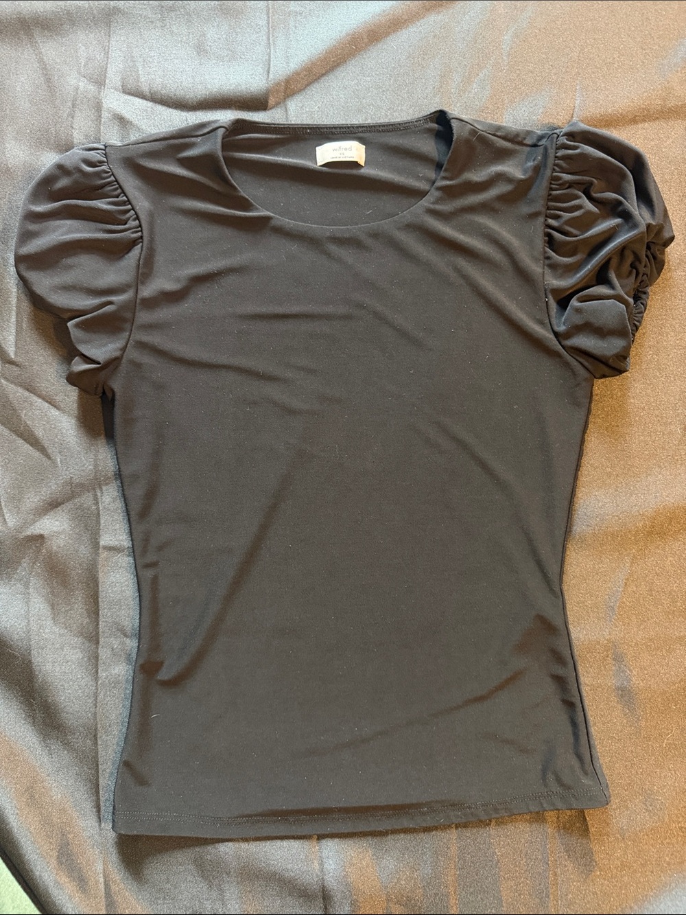 Aritzia Wilfred Black Puff Sleeve Women's Top